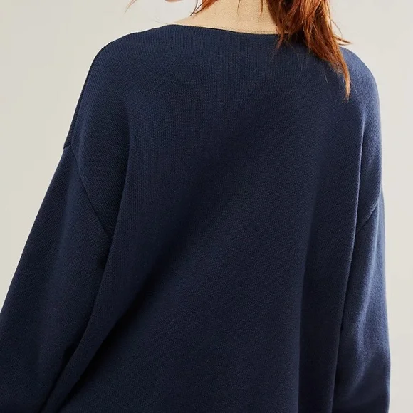 Free People Found Varsity Contrast Cardigan Small - Picture 4 of 9